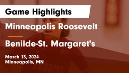 Minneapolis Roosevelt  vs Benilde-St. Margaret's  Game Highlights - March 13, 2024