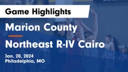 Marion County  vs Northeast R-IV Cairo Game Highlights - Jan. 20, 2024