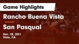 Rancho Buena Vista  vs San Pasqual  Game Highlights - Dec. 28, 2021