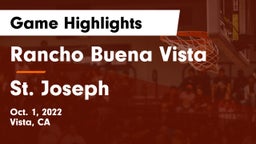 Rancho Buena Vista  vs St. Joseph  Game Highlights - Oct. 1, 2022