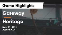 Gateway  vs Heritage  Game Highlights - Nov. 29, 2021