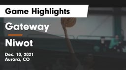 Gateway  vs Niwot  Game Highlights - Dec. 10, 2021