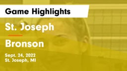 St. Joseph  vs Bronson  Game Highlights - Sept. 24, 2022