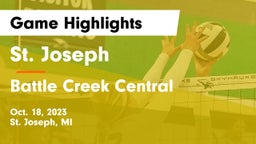 St. Joseph  vs Battle Creek Central  Game Highlights - Oct. 18, 2023