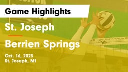 St. Joseph  vs Berrien Springs  Game Highlights - Oct. 16, 2023