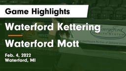 Waterford Kettering  vs Waterford Mott Game Highlights - Feb. 4, 2022