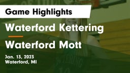 Waterford Kettering  vs Waterford Mott Game Highlights - Jan. 13, 2023