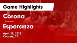 Corona  vs Esperanza Game Highlights - April 28, 2023