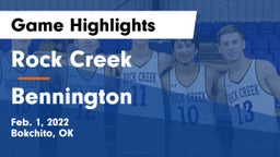 Rock Creek  vs Bennington  Game Highlights - Feb. 1, 2022