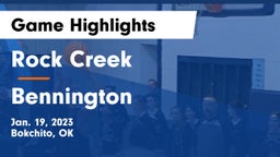Rock Creek  vs Bennington  Game Highlights - Jan. 19, 2023