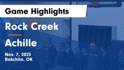 Rock Creek  vs Achille  Game Highlights - Nov. 7, 2023