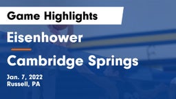 Eisenhower  vs Cambridge Springs  Game Highlights - Jan. 7, 2022