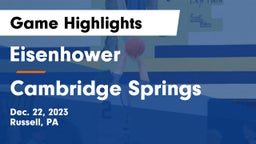 Eisenhower  vs Cambridge Springs  Game Highlights - Dec. 22, 2023