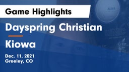 Dayspring Christian  vs Kiowa  Game Highlights - Dec. 11, 2021