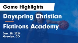 Dayspring Christian  vs Flatirons Academy Game Highlights - Jan. 20, 2024