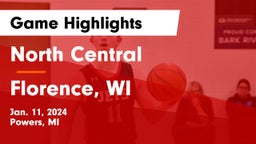 North Central  vs Florence, WI Game Highlights - Jan. 11, 2024
