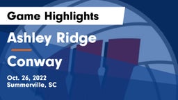 Ashley Ridge  vs Conway  Game Highlights - Oct. 26, 2022