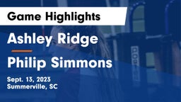 Ashley Ridge  vs Philip Simmons   Game Highlights - Sept. 13, 2023