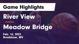 River View  vs Meadow Bridge  Game Highlights - Feb. 16, 2022