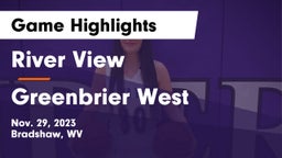 River View  vs Greenbrier West  Game Highlights - Nov. 29, 2023