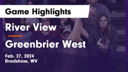 River View  vs Greenbrier West  Game Highlights - Feb. 27, 2024