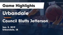 Urbandale  vs Council Bluffs Jefferson  Game Highlights - Jan. 5, 2019