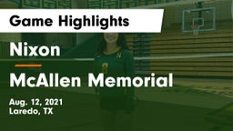 Nixon  vs McAllen Memorial  Game Highlights - Aug. 12, 2021