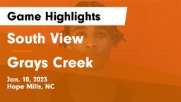 South View  vs Grays Creek  Game Highlights - Jan. 10, 2023
