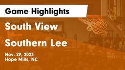 South View 	 vs Southern Lee  Game Highlights - Nov. 29, 2023