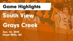 South View 	 vs Grays Creek  Game Highlights - Jan. 16, 2024
