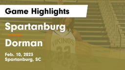Spartanburg  vs Dorman  Game Highlights - Feb. 10, 2023