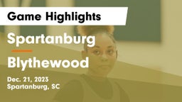 Spartanburg  vs Blythewood  Game Highlights - Dec. 21, 2023