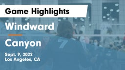 Windward  vs Canyon Game Highlights - Sept. 9, 2022