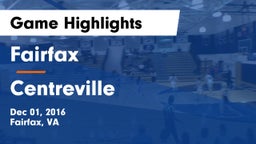Fairfax  vs Centreville Game Highlights - Dec 01, 2016
