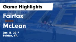 Fairfax  vs McLean  Game Highlights - Jan 13, 2017