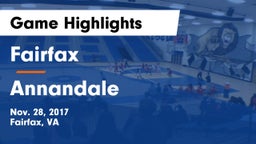 Fairfax  vs Annandale  Game Highlights - Nov. 28, 2017