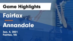 Fairfax  vs Annandale  Game Highlights - Jan. 4, 2021