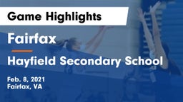 Fairfax  vs Hayfield Secondary School Game Highlights - Feb. 8, 2021