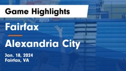Fairfax  vs Alexandria City  Game Highlights - Jan. 18, 2024