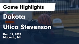 Dakota  vs Utica Stevenson  Game Highlights - Dec. 19, 2023