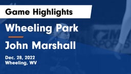 Wheeling Park vs John Marshall  Game Highlights - Dec. 28, 2022
