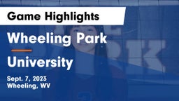 Wheeling Park  vs University  Game Highlights - Sept. 7, 2023