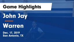 John Jay  vs Warren  Game Highlights - Dec. 17, 2019