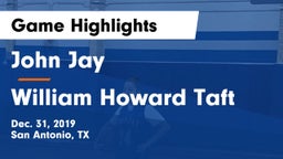 John Jay  vs William Howard Taft  Game Highlights - Dec. 31, 2019