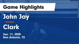 John Jay  vs Clark  Game Highlights - Jan. 11, 2020