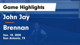 John Jay  vs Brennan  Game Highlights - Jan. 18, 2020