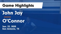John Jay  vs O'Connor  Game Highlights - Jan. 22, 2020