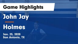 John Jay  vs Holmes  Game Highlights - Jan. 25, 2020