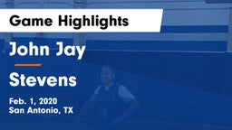 John Jay  vs Stevens  Game Highlights - Feb. 1, 2020