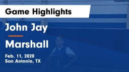 John Jay  vs Marshall  Game Highlights - Feb. 11, 2020
